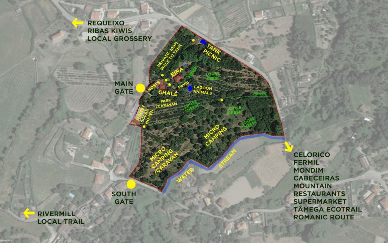Chale Da Quinta "Lavoura Da Bouca - Fruta Bio" Pensionat Celorico De Basto Exteriör bild